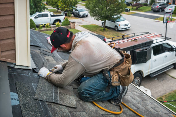 Professional Emergency Roof Repair technician working in Exeter, RI